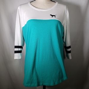 Pink Victoria Secret 3/4 sleeve lightweight top L